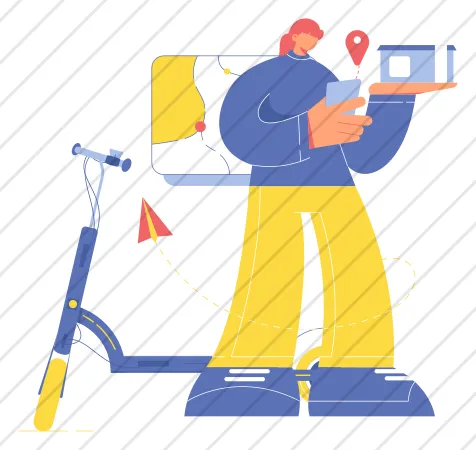 Person Searching Location on Map