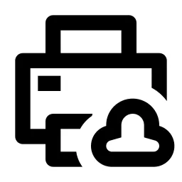 Printer Cloud Line Icon