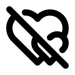 Hearts Off Line Icon