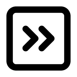 Square Chevrons Right Line Icon
