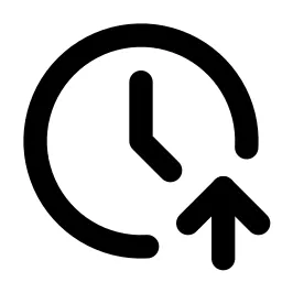 Clock Up Line Icon