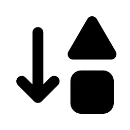 Sort Descending Shapes Icon