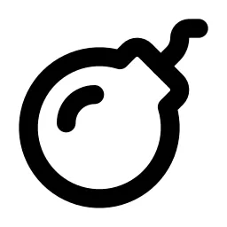 Bomb Line Icon