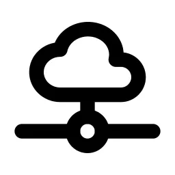 Cloud Data Connection Line Icon