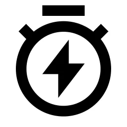 Timer Flash Line Icon