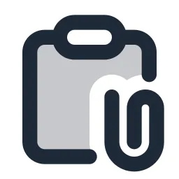 Clipboard Attachment Duotone Icon