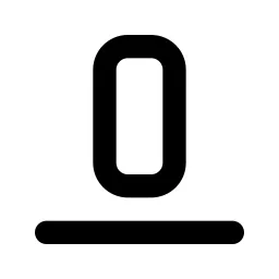 Layout Align Bottom Line Icon
