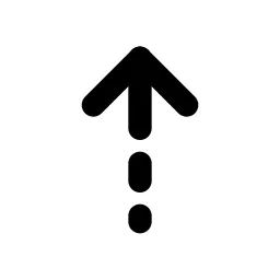 Arrow Narrow Up Dashed Line Icon