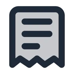 Receipt Text Duotone Icon