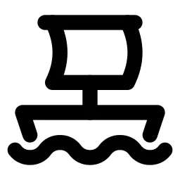 Sailboat 2 Line Icon