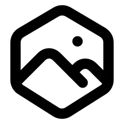 Photo Hexagon Line Icon