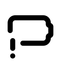 Battery Exclamation Line Icon