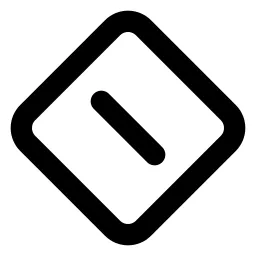 Square Rotated Forbid 2 Line Icon