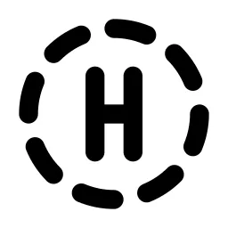 Circle Dashed Letter H Line Icon