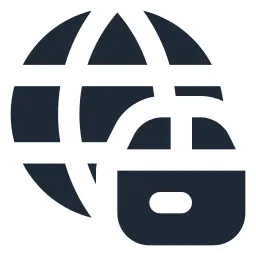 Globe Parcel Solid Icon