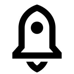Rocket 2 Line Icon