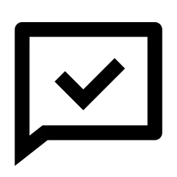 Chat Check Line Icon