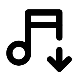 Music Down Line Icon