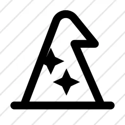 Wizard Hat Magician Fantasy Icon