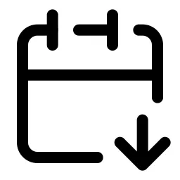 Calendar Arrow Down Icon