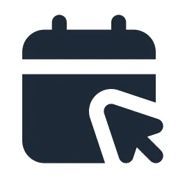 Calendar Cursor Solid Icon