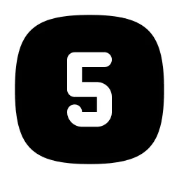 Square Rounded Number 5 Icon