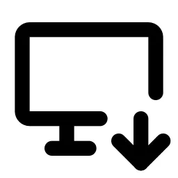 Device Desktop Down Line Icon
