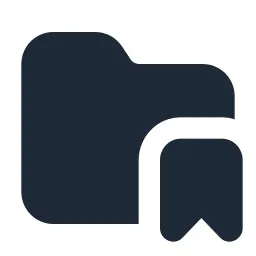 Folder Bookmark Solid Icon