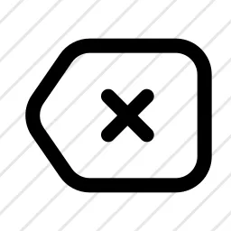 Arrow Left X Delete Remove Backspace Icon