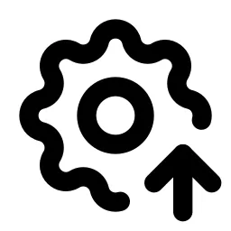 Settings Up Line Icon