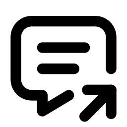 Message Share Line Icon