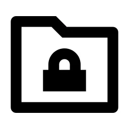 Folder Lock Line Icon