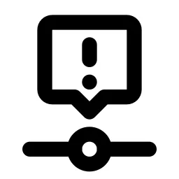 Timeline Event Exclamation Line Icon