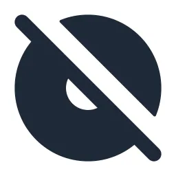 Compact Disk Off Solid Icon