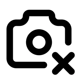 Camera X Line Icon