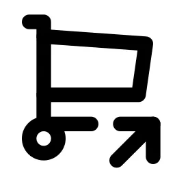 Shopping Cart Share Line Icon