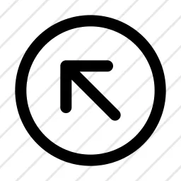 Arrow Left Up Circle Icon