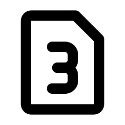 Device Sim 3 Line Icon