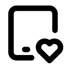 Device Ipad Heart Line Icon