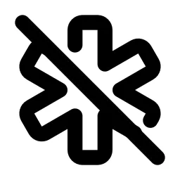 Medical Cross Off Line Icon
