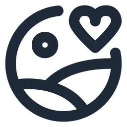 Image Circle Heart Line Icon