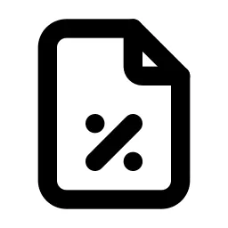 File Percent Line Icon