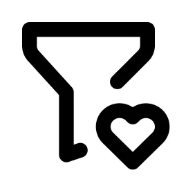 Filter Heart Line Icon