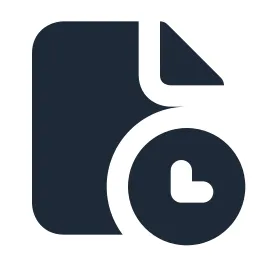 File Clock Solid Icon