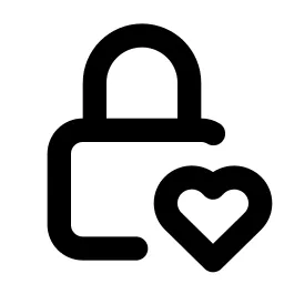 Lock Heart Line Icon
