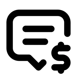 Message 2 Dollar Line Icon