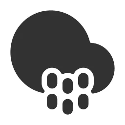 Cloud Drizzle Fill Icon