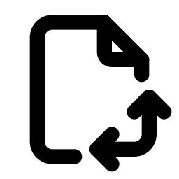 File Orientation Line Icon