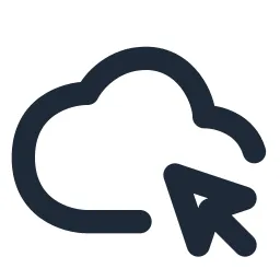 Cloud Cursor Line Icon