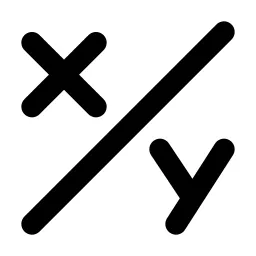 Math X Divide Y 2 Line Icon